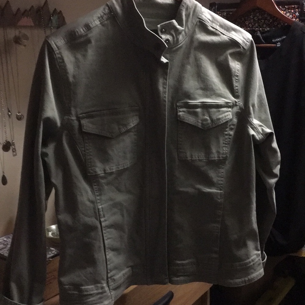 Liverpool size large women’s green denim jacket